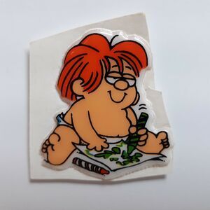 Vintage Baby Marvin Puffy Sticker 80s Retro Classic Comic Strip Cartoon Gordy